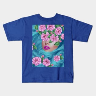 Lady with Camellias Kids T-Shirt